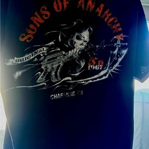 Black Sons of Anarchy Graphic Short Sleeve Tee